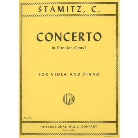 Stamitz, ed. Katims - Concerto in D Major Op. 1 - Viola and Piano