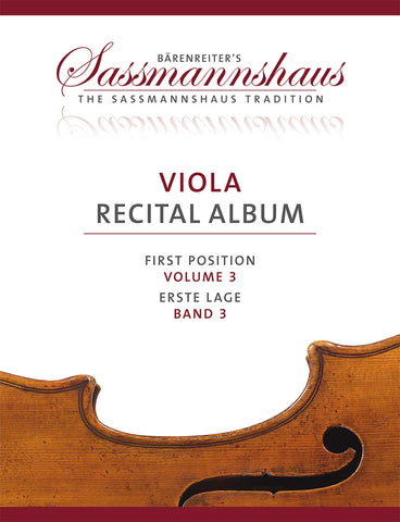 Sassmannshaus - Viola Recital Album, First Position Vol. 3 - Viola