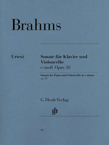 Brahms - Cello Sonata in E Minor, Op. 38 - Cello and Piano
