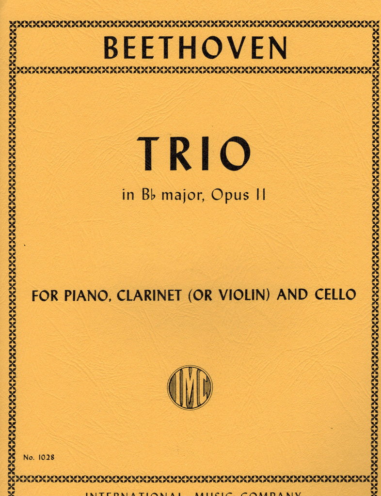 Beethoven - Trio in Bb, Op.11 -Piano, Clarinet (or Violin), and Cello