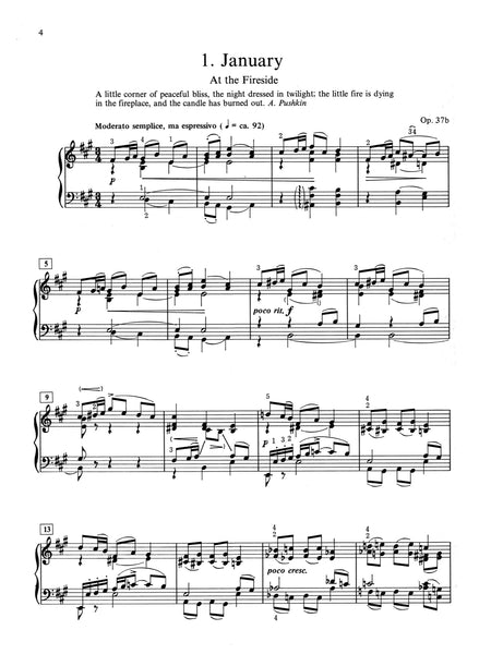 Tchaikovsky, ed. Hinson – The Seasons, Op. 37b – Piano