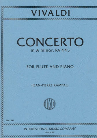 Vivaldi, ed. Rampal - Concerto in A Minor, RV. 445 - Flute (Piccolo) and Piano