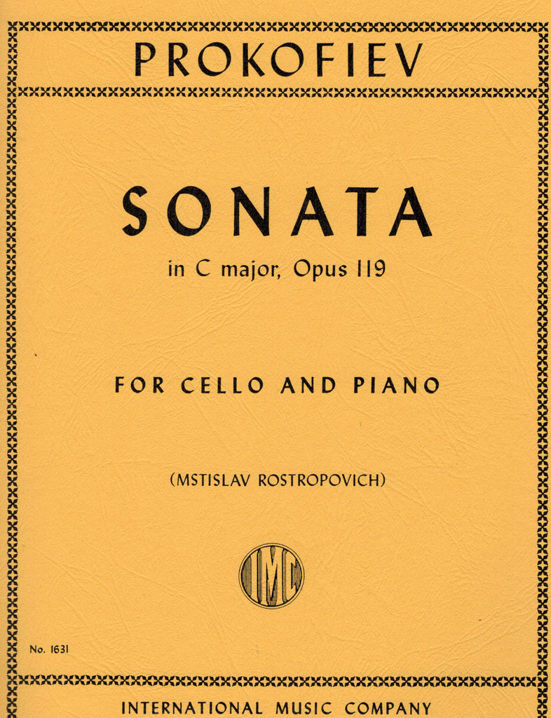 Prokofiev, ed. Rostropovich - Sonata in C Major, Op. 119 - Cello and Piano