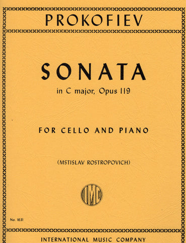 Prokofiev, ed. Rostropovich - Sonata in C Major, Op. 119 - Cello and Piano