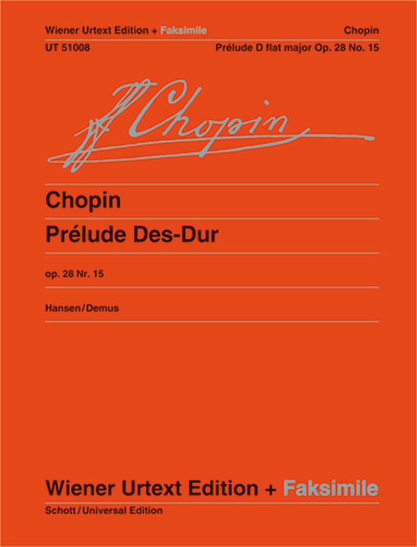 Chopin, ed. Hansen – Prelude in Db Major, Op. 28 No. 15 – Piano