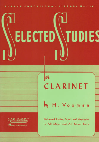 Voxman, ed. – Selected Studies for Clarinet – Clarinet Method