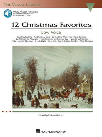 Hal Leonard's Vocal Library: 12 Christmas Favorites (w/Audio Access) - Low Voice and Piano