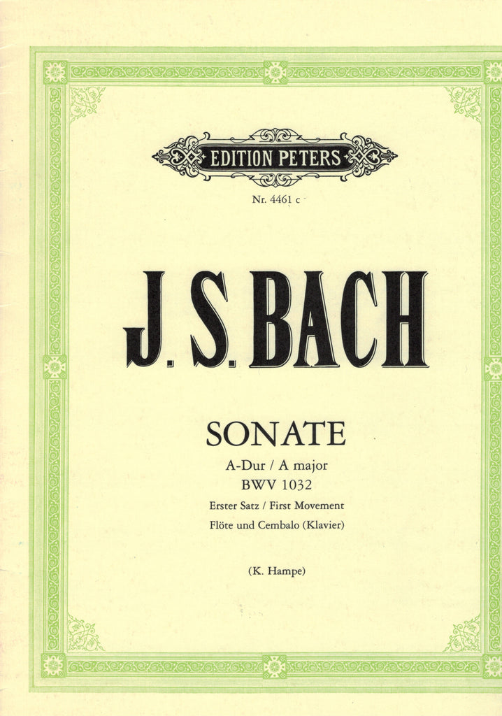 Bach - Sonata in A Major, BWV. 1032 - Flute and Piano
