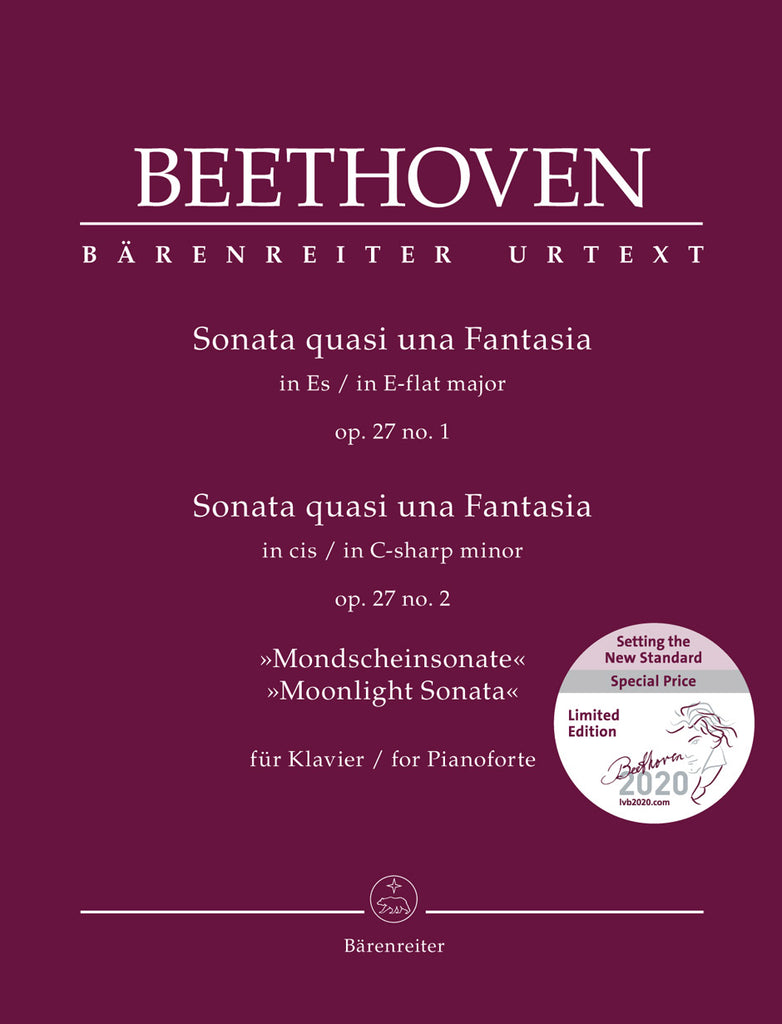 Beethoven, ed. Del Mar - Sonata quasi una Fantasia in E-flat major op. 27 no. 1 / Sonata quasi una Fantasia in C-sharp minor op. 27, no. 2 "Moonlight Sonata" - Piano