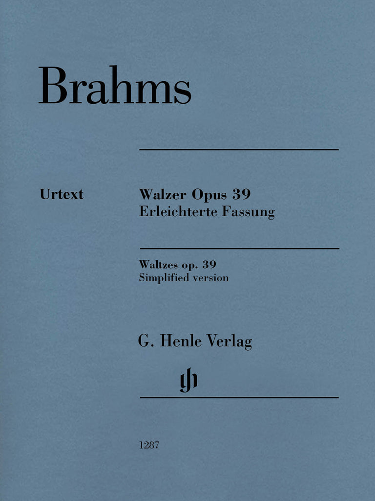 Brahms, ed. Eich – Waltzes, Op. 39 (Simplified Version) – Piano