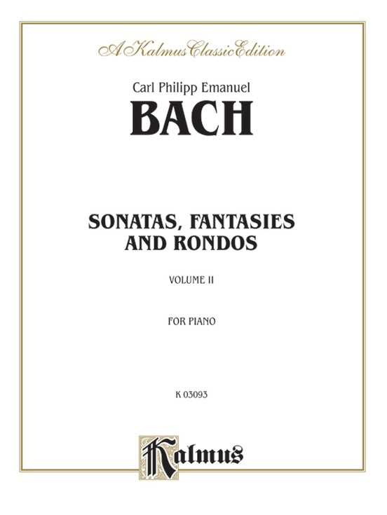 Bach, C.P.E. – Sonatas and Fantasies, Vol. 2 – Piano