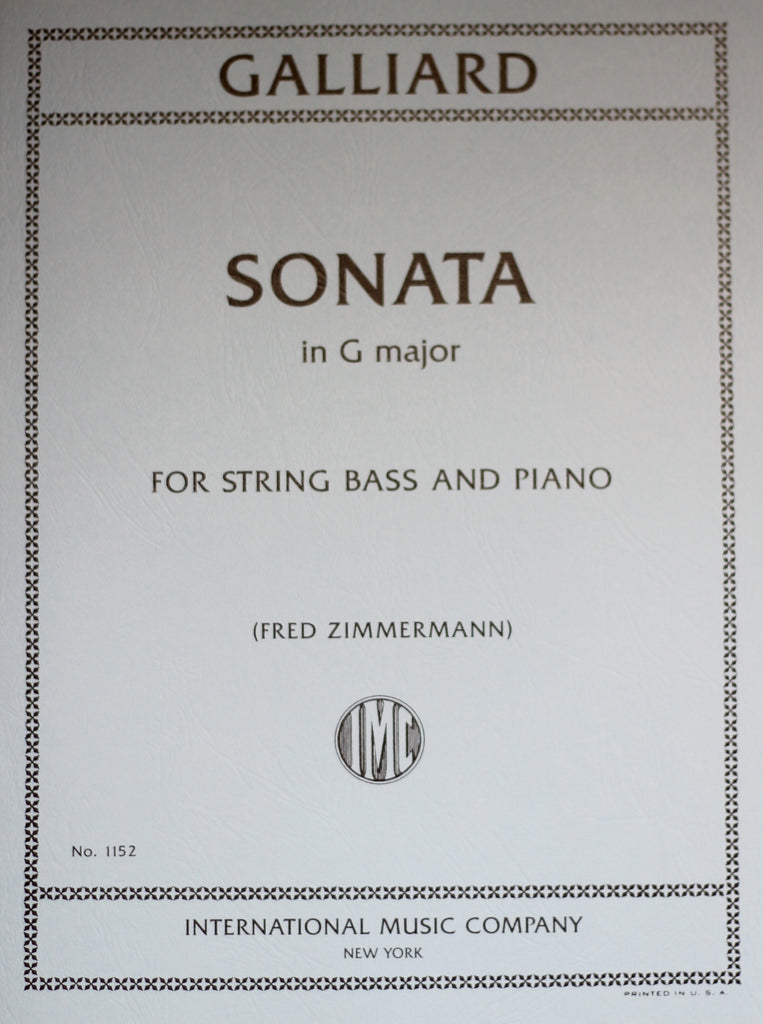 Galliard - Sonata in G major (Sonata in F major, transposed to G major) - Contrabass and Piano