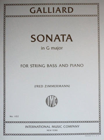 Galliard - Sonata in G major (Sonata in F major, transposed to G major) - Contrabass and Piano