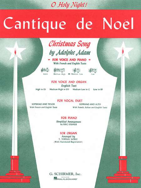 Adam, ed. Deis - Cantique de Noel (C Major) - Medium-Low Voice and Piano