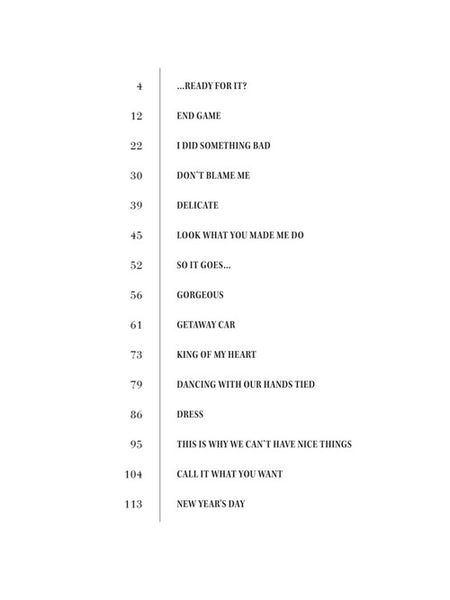 Swift – Reputation – Piano, Vocal, Guitar