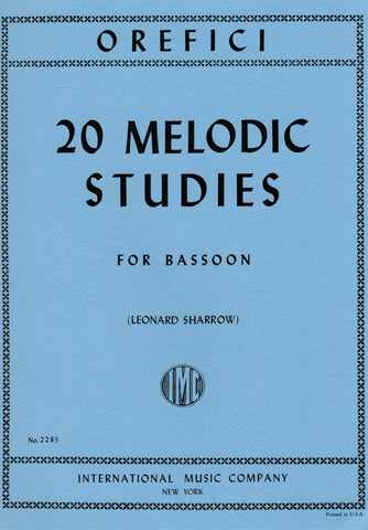 Orefici, ed. Sharrow – 20 Melodic Studies – Bassoon Method