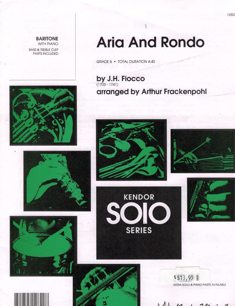Fiocco, arr. Frackenpohl - Aria and Rondo - Baritone B.C. and T.C. and Piano