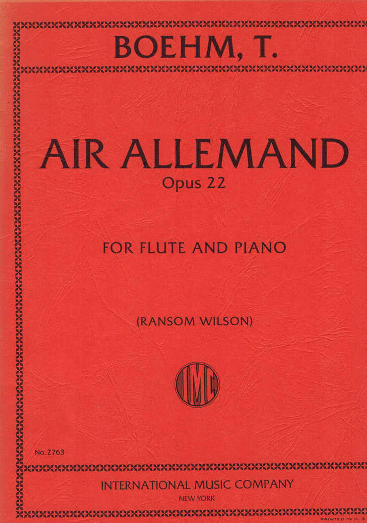 Boehm, ed. Wilson - Air Allemand, Op. 22 - Flute and Piano