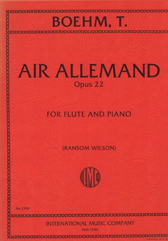 Boehm, ed. Wilson - Air Allemand, Op. 22 - Flute and Piano