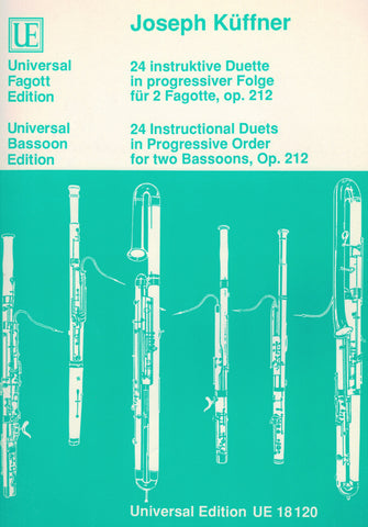Kuffner – 24 Instructional Duets in Progressive Order, Op. 212 – 2 Bassoons