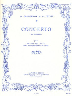 Glazunov - Concerto in Eb, Op. 109 - Alto Saxophone and Piano