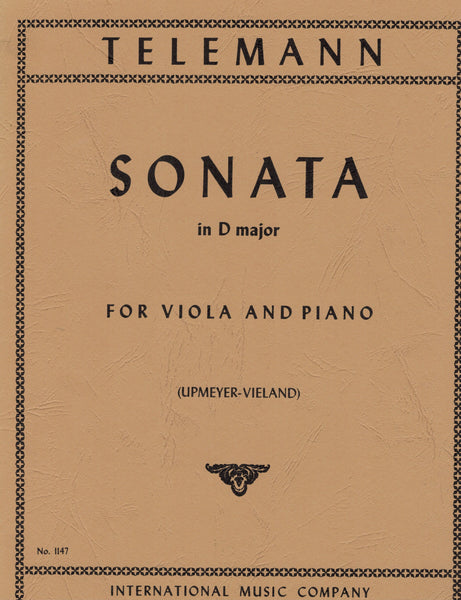 Telemann, ed. Upmeyer-Vieland - Sonata in D Major - Viola and Piano