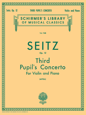 Seitz - Third Pupil's Concerto - Violin and Piano