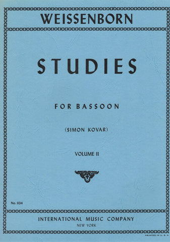 Weissenborn, ed. Kovar – Studies for Bassoon, Vol. 2 – Bassoon Method