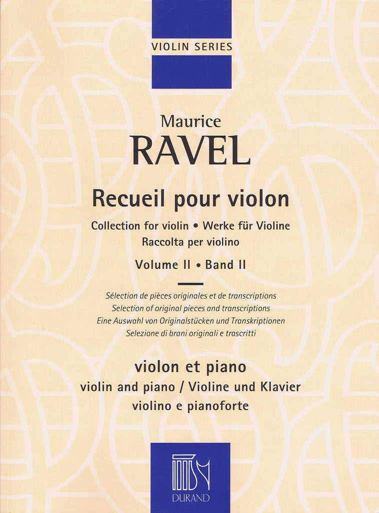 Ravel – Collection for Violin, Vol. II – Violin and Piano