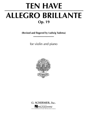 Ten Have - Allegro Brillante, Op. 19 - Violin and Piano