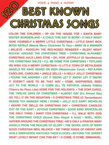 Various - 120 Best Known Christmas Songs - Piano, Vocal, Guitar