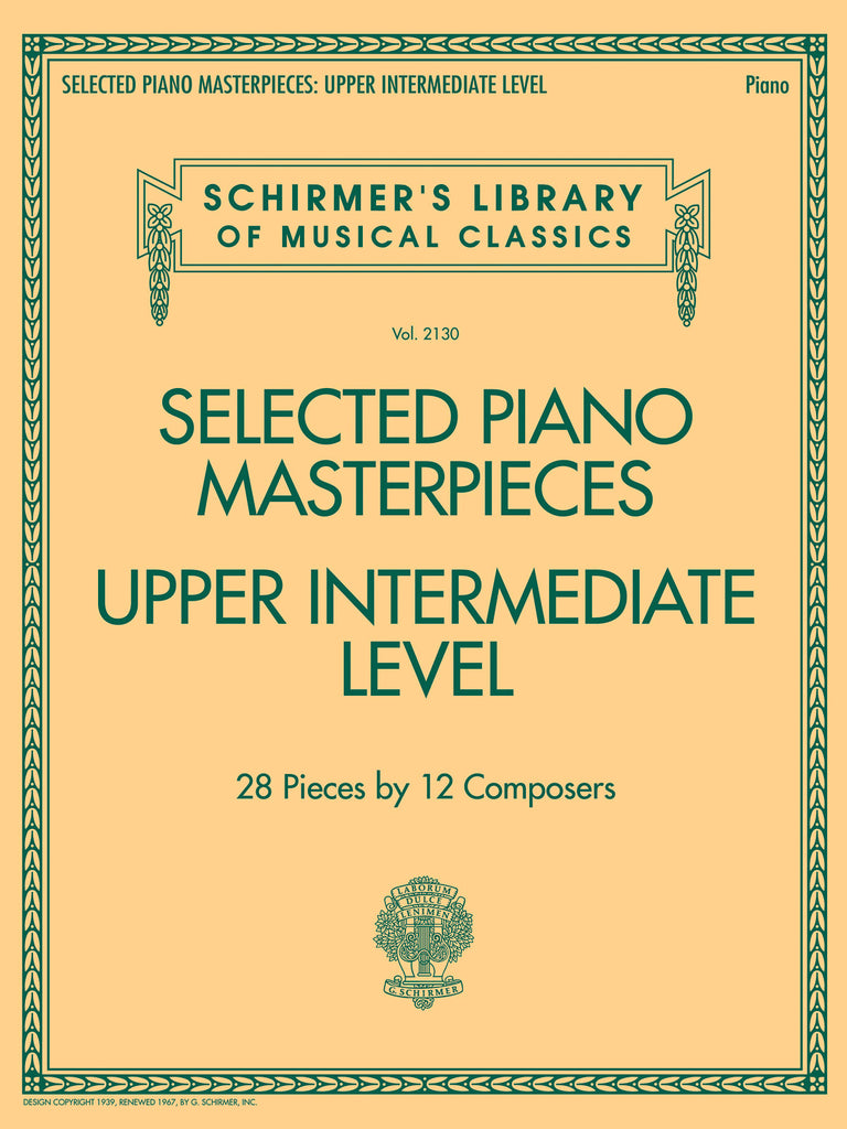 Various - Selected Piano Masterpieces, Upper Intermediate Level - Piano Solo