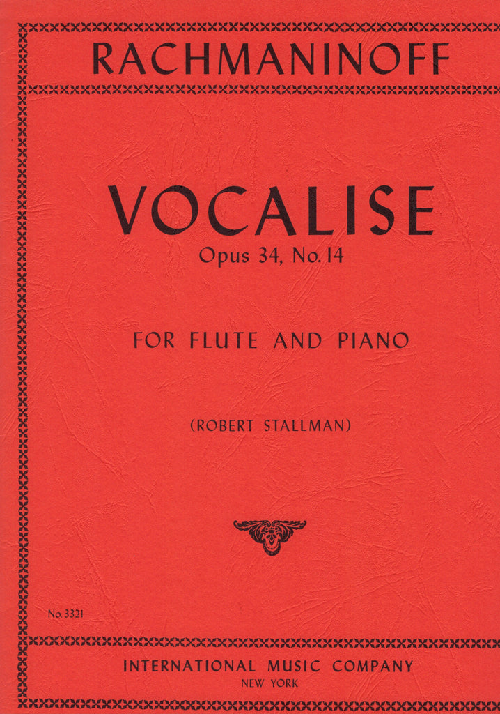Rachmaninoff, ed. Stallman - Vocalise, Op. 34 No. 14 - Flute and Piano