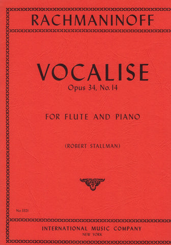 Rachmaninoff, ed. Stallman - Vocalise, Op. 34 No. 14 - Flute and Piano