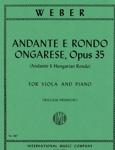 Weber - Andante and Rondo Ongarese, Op. 35 - Viola and Piano