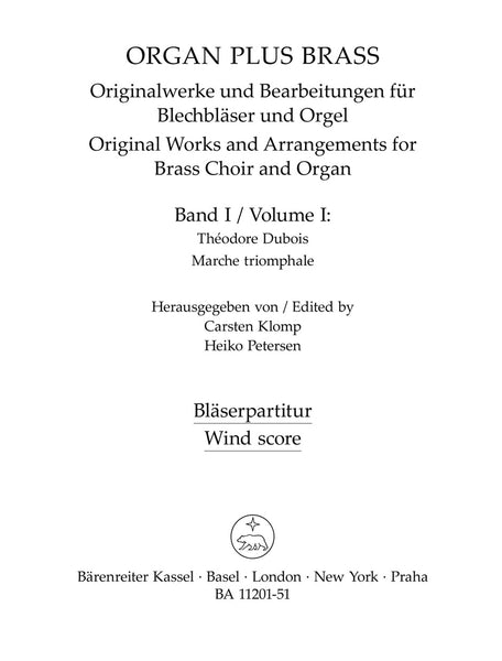 Klomp, ed. - Organ Plus Brass Vol. 1: Dubois: March Triomphale - Organ and Instrument