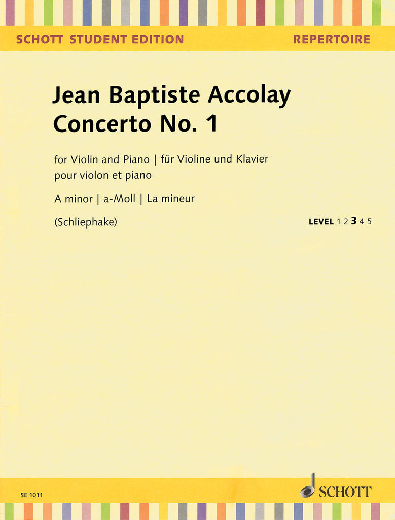 Accolay - Violin Concerto No. 1 in A Minor - Violin and Piano