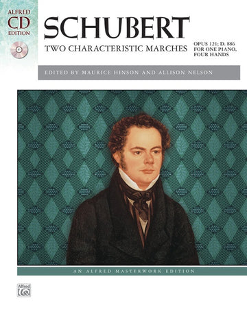Schubert - Two Characteristic Marches, Op. 121 D. 886 (w/CD) - Piano, 4 Hands