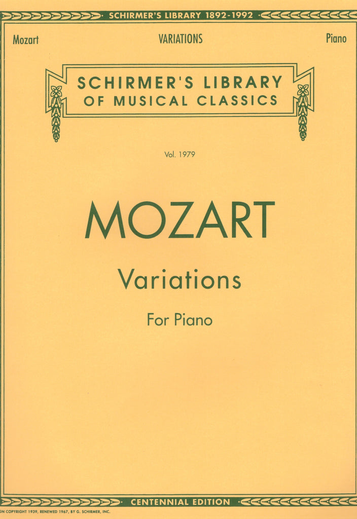 Mozart – Variations – Piano