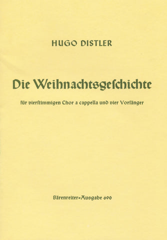 Distler - Die Weihnachtsgeschichte - Choral Score