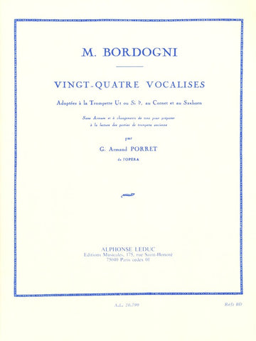 Bordogni, arr. Porret - Twenty-Four Vocalises - Trumpet Method