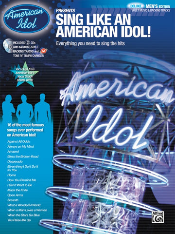 Various – Sing Like an American Idol: Deluxe Men's Edition (w/CD) – Piano, Vocal, Guitar