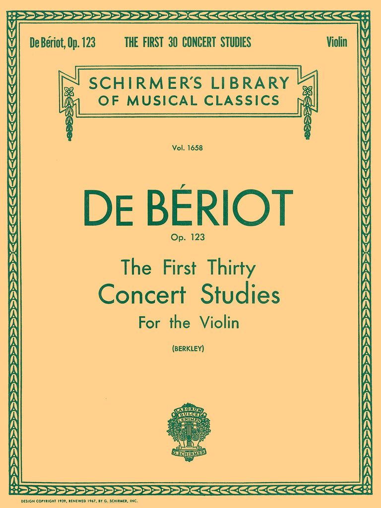 Beriot - First 30 Concert Studies - Violin Method