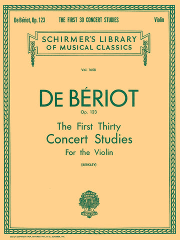 Beriot - First 30 Concert Studies - Violin Method