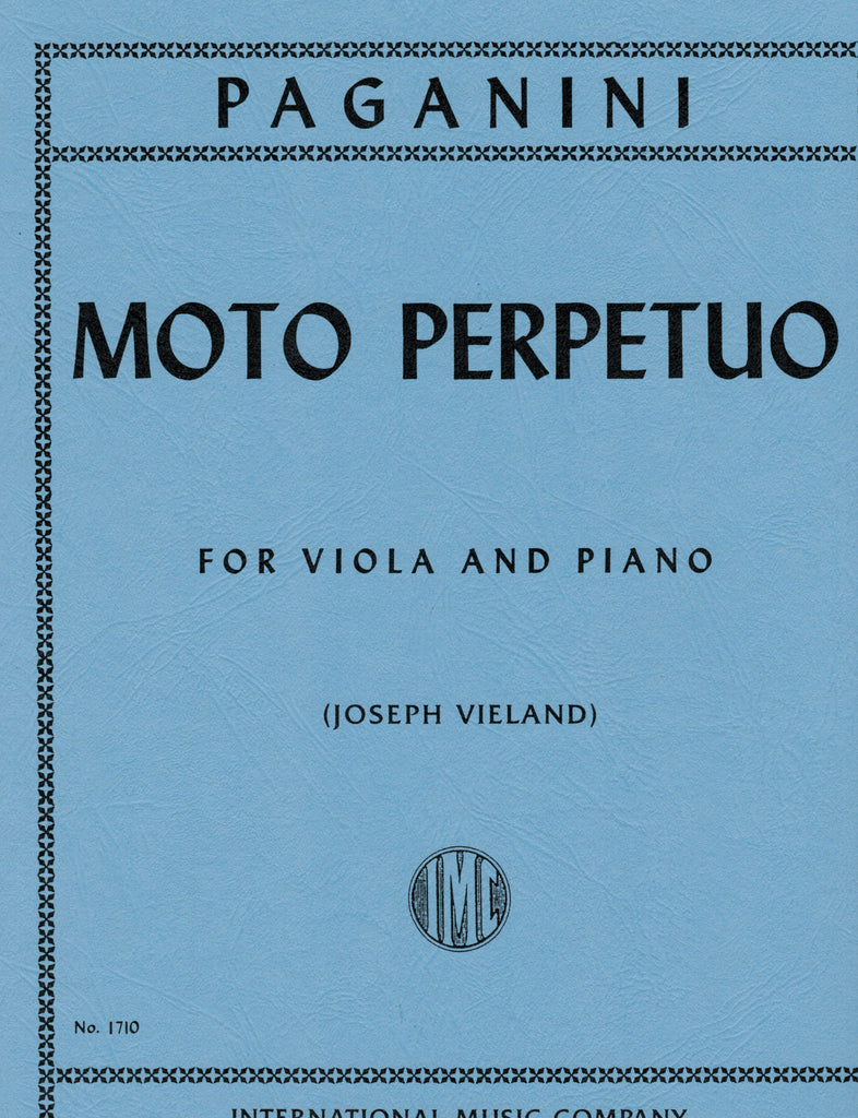 Paganini, tr. Vieland - Moto Perpetuo - Viola and Piano