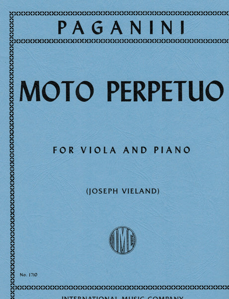 Paganini, tr. Vieland - Moto Perpetuo - Viola and Piano
