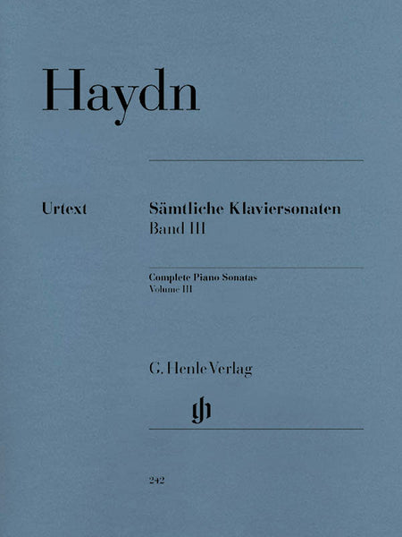 Haydn, ed. Feder – Complete Piano Sonatas, Vol. III – Piano