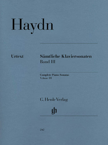 Haydn, ed. Feder – Complete Piano Sonatas, Vol. III – Piano