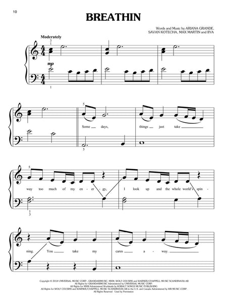 Various - Chart Hits of 2018-2019: 15 Hot Singles - Big-Note Piano