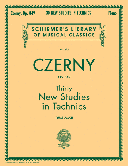 Czerny - 30 New Studies in Technics, Op.849 - Piano Method